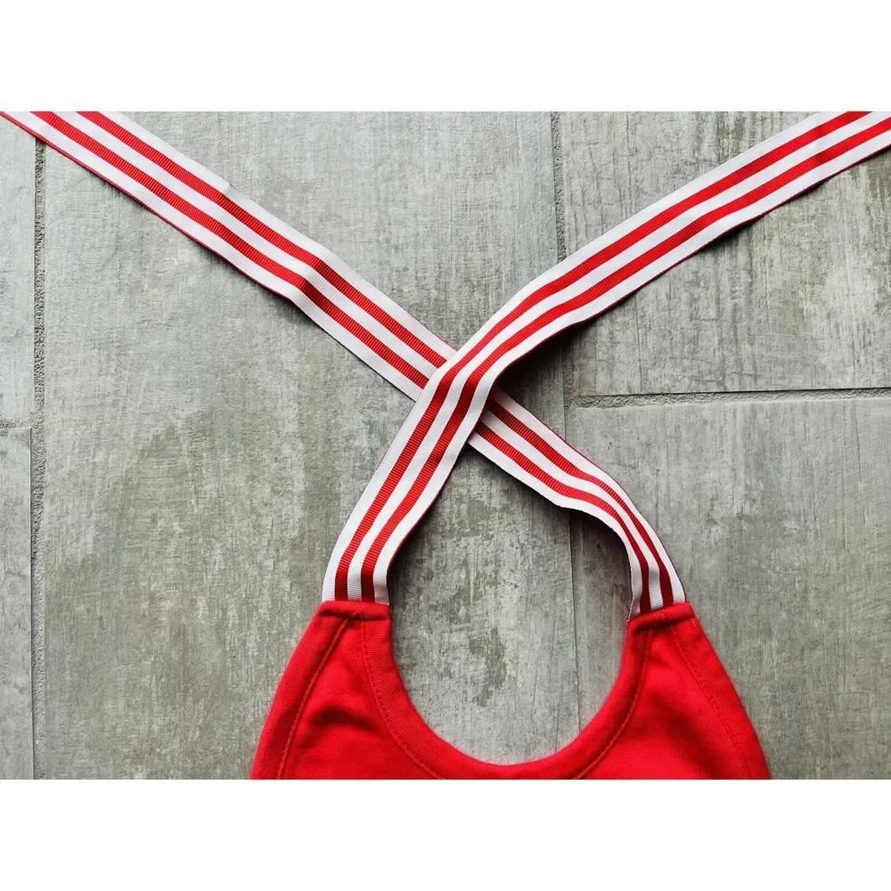 MUD PIE Reindeer Santa Baby Bib Christmas NEW Red 1st Christmas Tie 100% Cotton